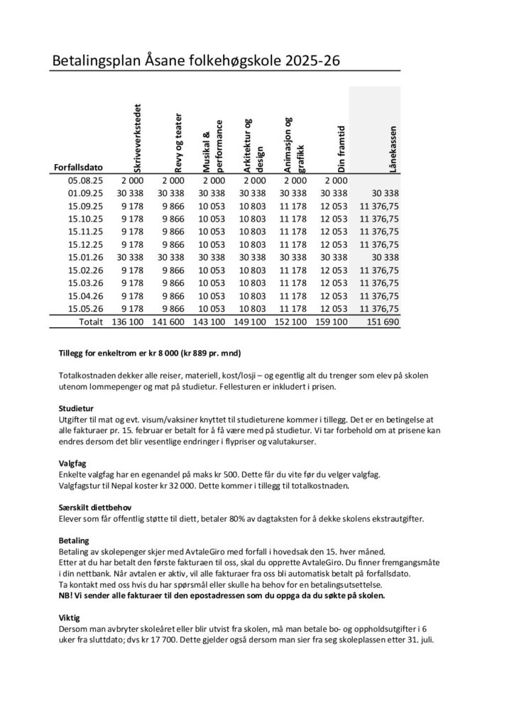 Betalingsplan Afhs 25 26 2 pdf - Bergen Folkehøgskole